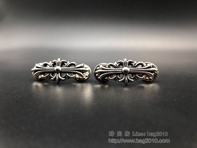 chrome hearts銀飾 克羅心十字薔薇胸針 胸花別針 克羅心925銀別針  gjc1899